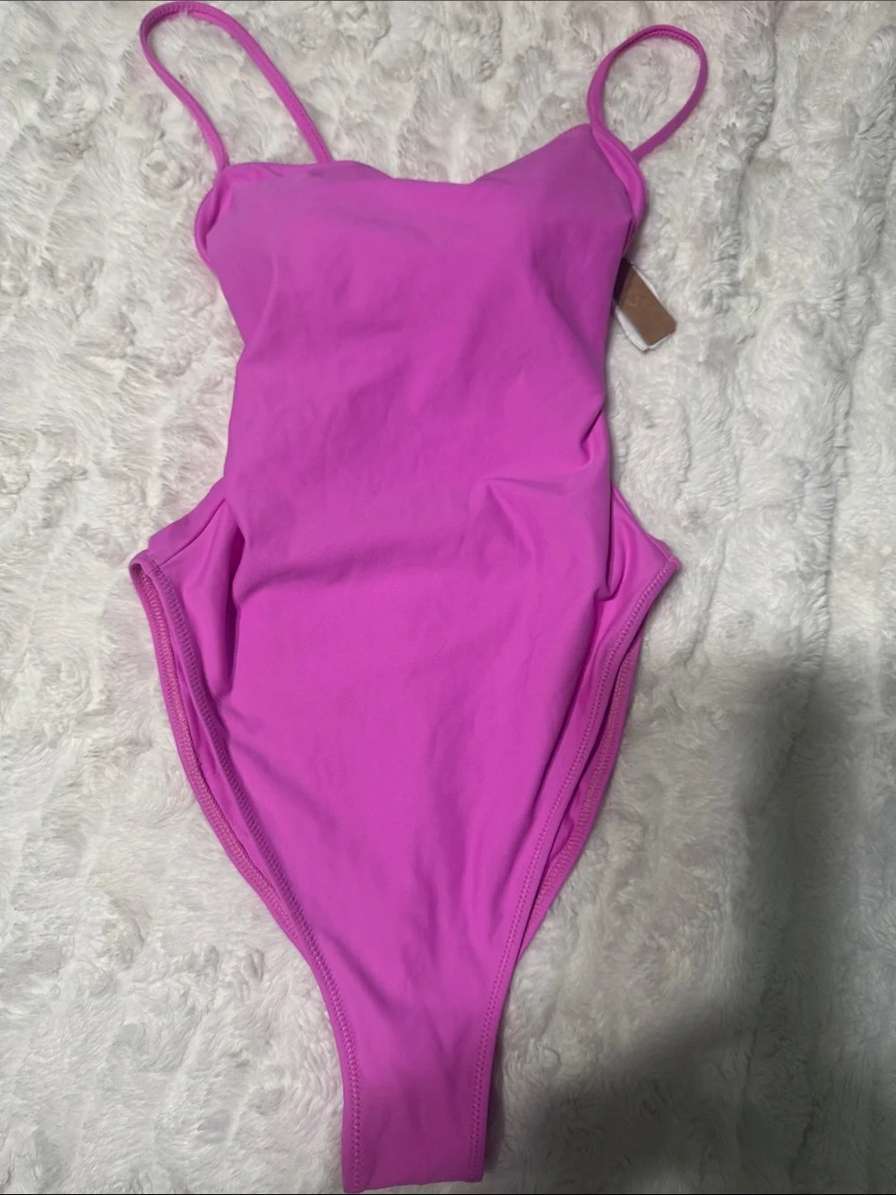 Recycled Swim Cami One Piece Swimsuit Neon Orchid